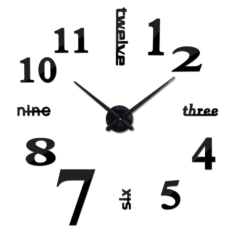 Quartz 3D wall clocks