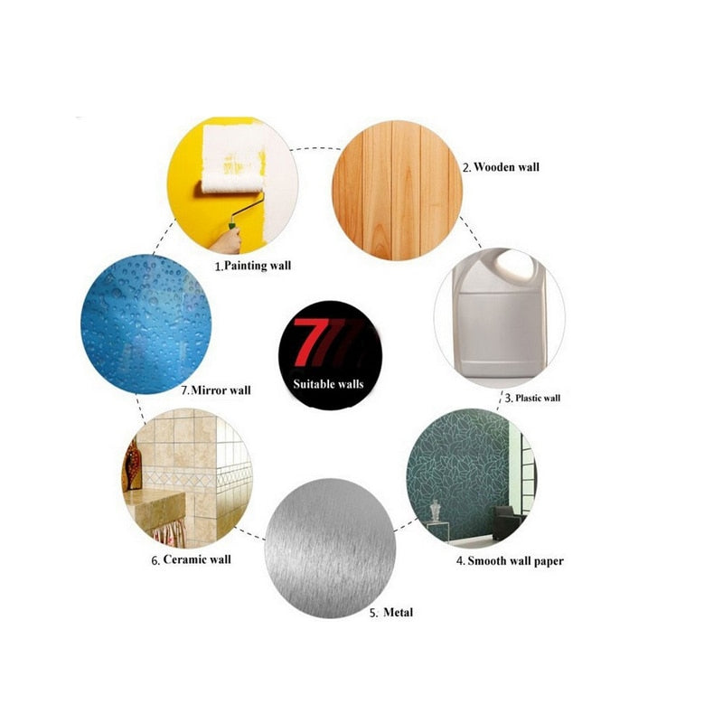 Quartz 3D wall clocks