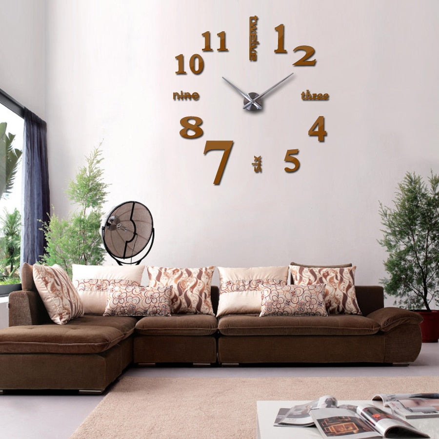 Quartz 3D wall clocks