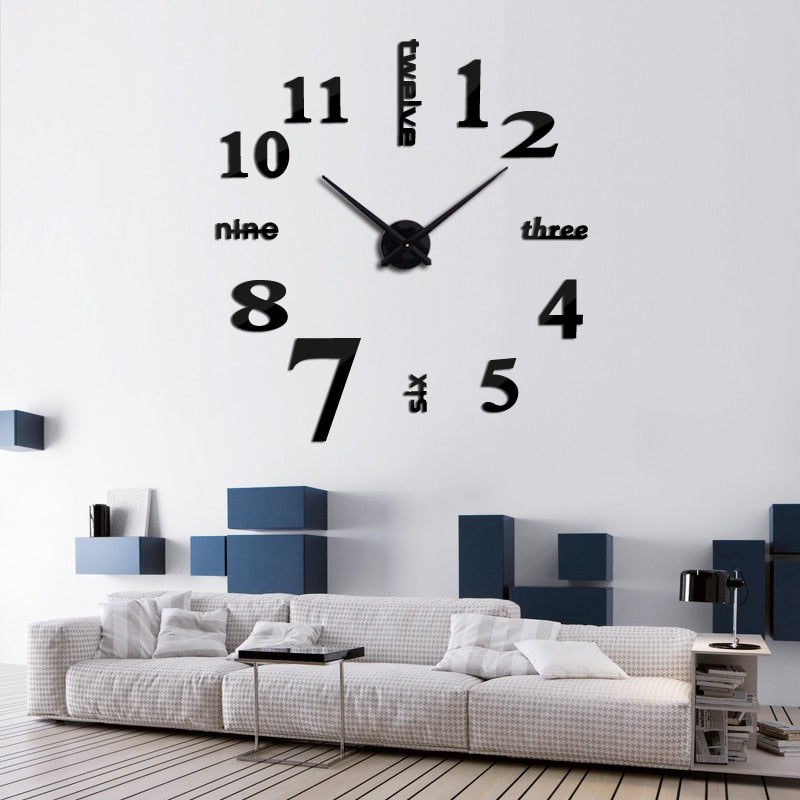 Quartz 3D wall clocks