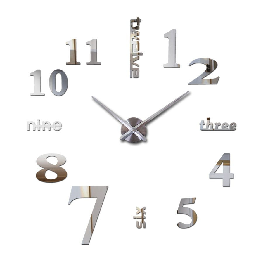 Quartz 3D wall clocks