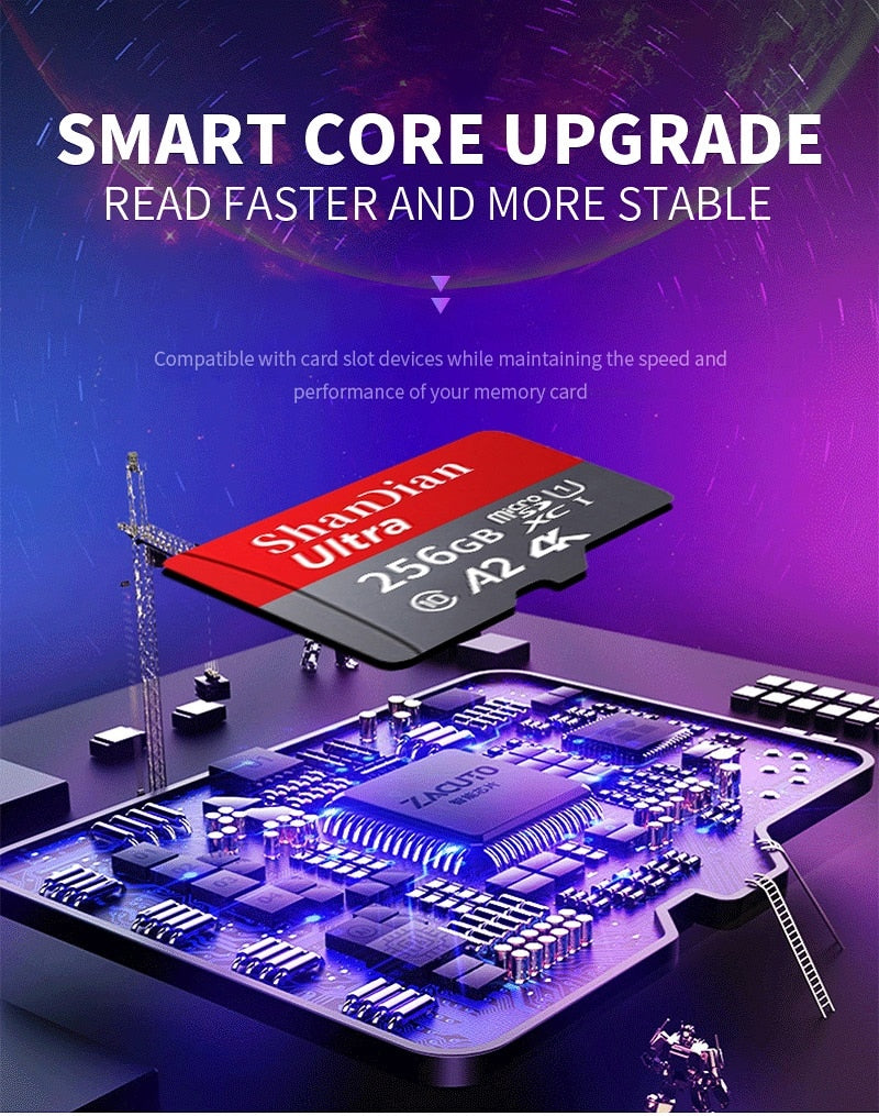High Speed Micro Memory Card/Smart SD for Phone/Camera/PC/Laptop