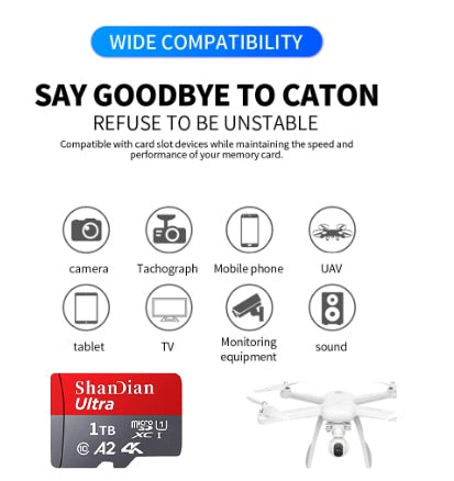 High Speed Micro Memory Card/Smart SD for Phone/Camera/PC/Laptop