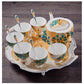 WSHYUFEI Bone China Coffee/Tea Set Porcelain with a Gold Inlay