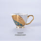 WSHYUFEI Bone China Coffee/Tea Set Porcelain with a Gold Inlay