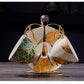 WSHYUFEI Bone China Coffee/Tea Set Porcelain with a Gold Inlay