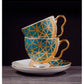 WSHYUFEI Bone China Coffee/Tea Set Porcelain with a Gold Inlay
