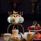 WSHYUFEI Bone China Coffee/Tea Set Porcelain with a Gold Inlay