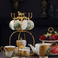 WSHYUFEI Bone China Coffee/Tea Set Porcelain with a Gold Inlay