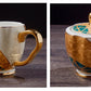 WSHYUFEI Bone China Coffee/Tea Set Porcelain with a Gold Inlay
