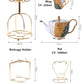 WSHYUFEI Bone China Coffee/Tea Set Porcelain with a Gold Inlay