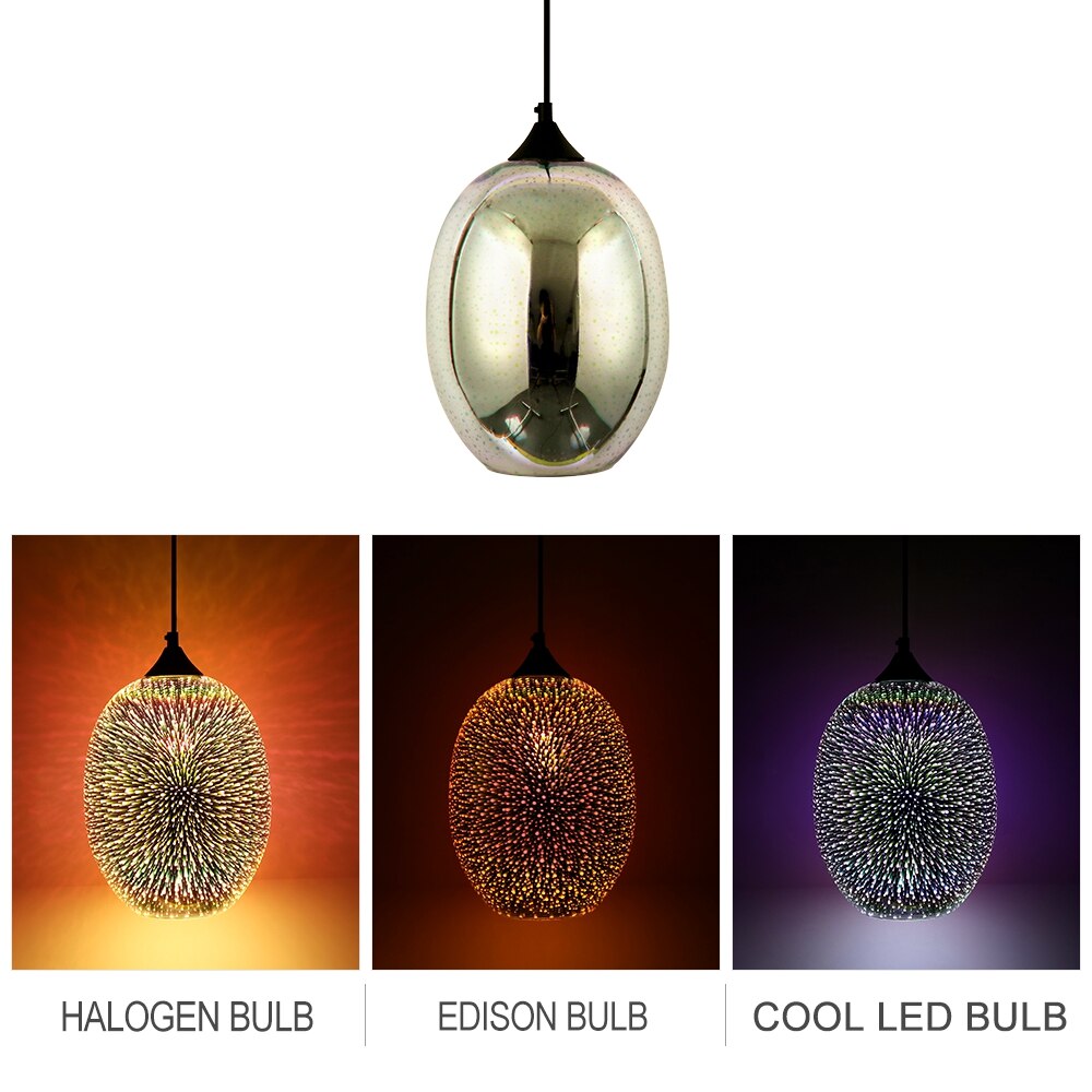 Modern 3D Stained Glass LED Light