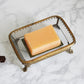 Nordic Imported Glass with Brass/ Exquisite Knotted Soap Dish