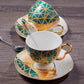 WSHYUFEI Bone China Coffee/Tea Set Porcelain with a Gold Inlay
