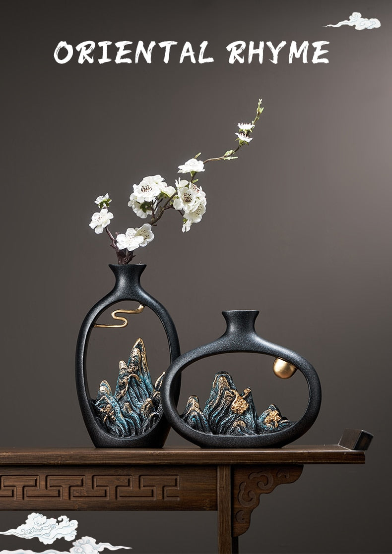 Japanese style Feng Shui wealth vase