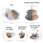WSHYUFEI Bone China Coffee/Tea Set Porcelain with a Gold Inlay
