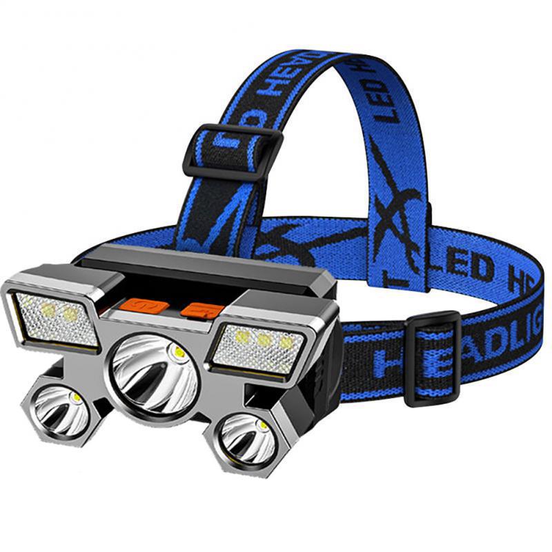 Led Five-Head Super Bright Rechargeable Headlamp