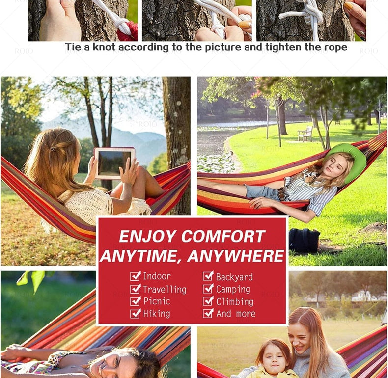 Outdoor Hammock with Storage Bag