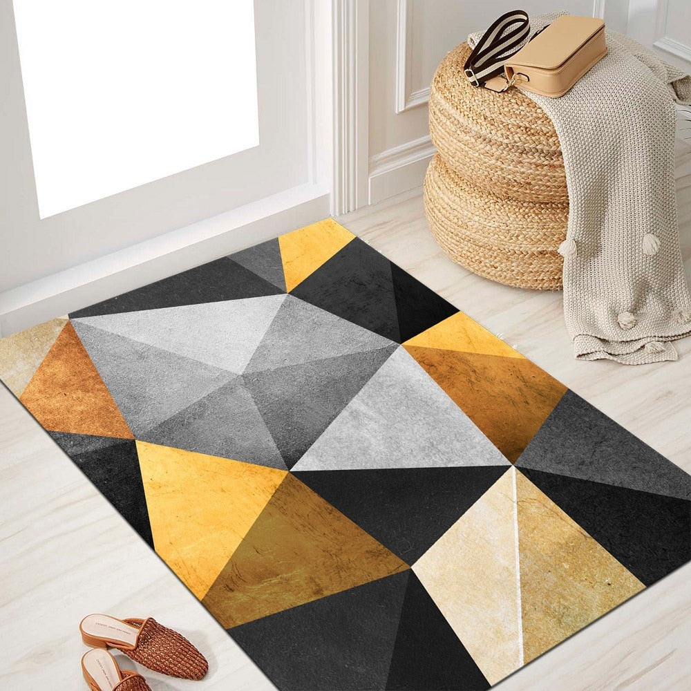 Nordic Marble Geometry Rug