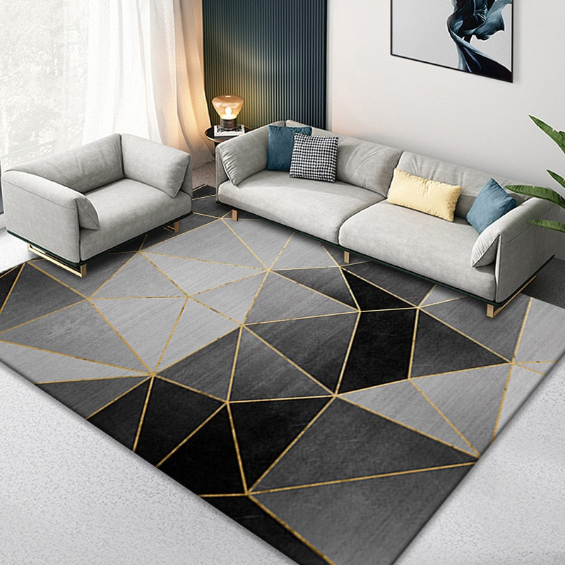 Nordic Marble Geometry Rug