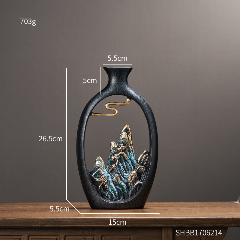 Japanese style Feng Shui wealth vase