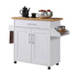 Hodedah Kitchen Cart with Spice Rack plus Towel Holder
