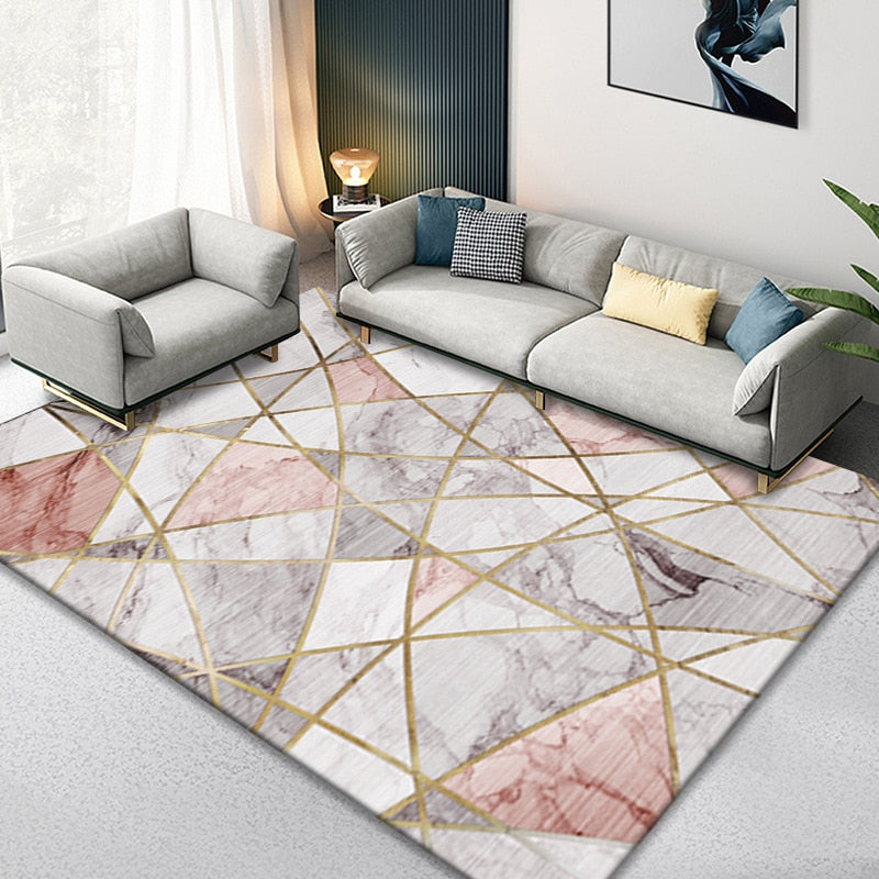 Nordic Marble Geometry Rug