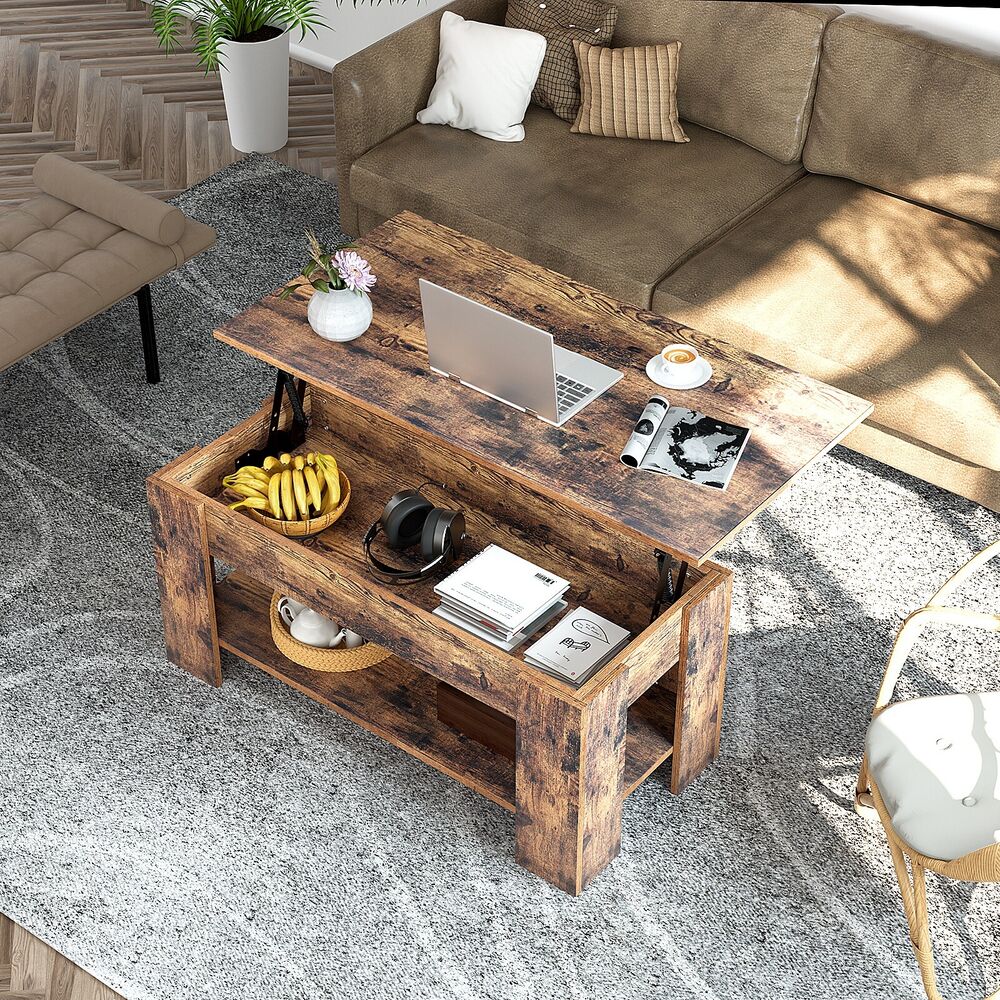 Lift Top Coffee Table with Hidden Compartment