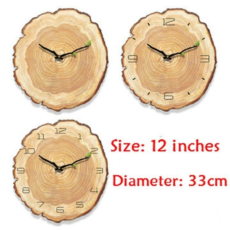 12 Inch Vintage Wooden Clock