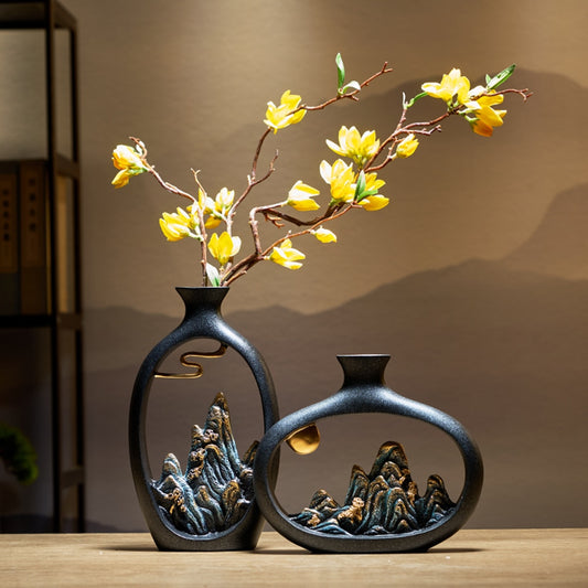 Japanese style Feng Shui wealth vase