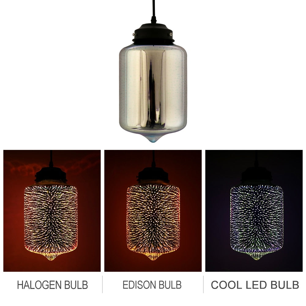 Modern 3D Stained Glass LED Light