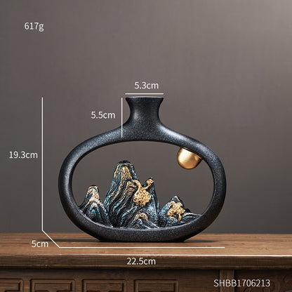 Japanese style Feng Shui wealth vase