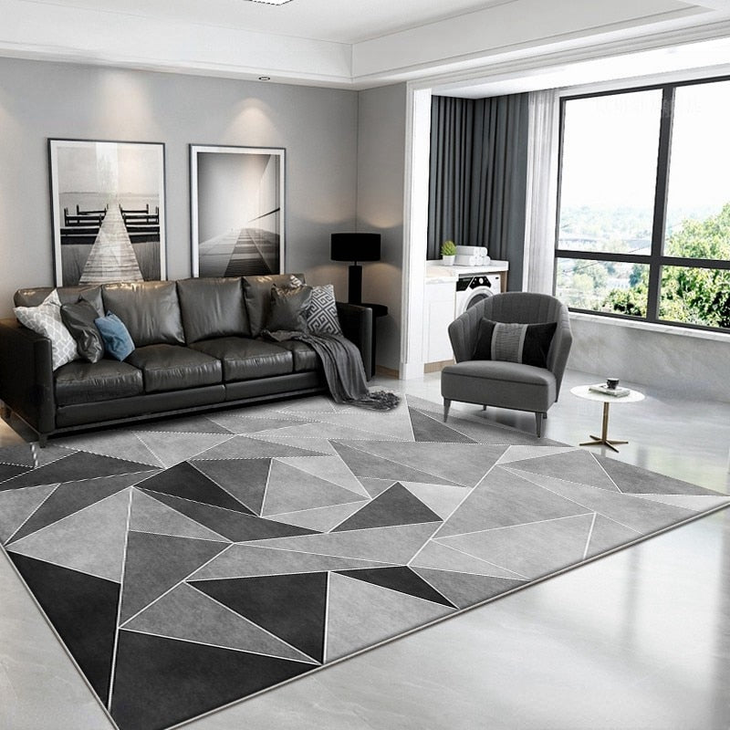 Nordic Marble Geometry Rug