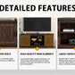 White, Entertainment Center with Storage,  & Sliding Barn Door Media Cabinet