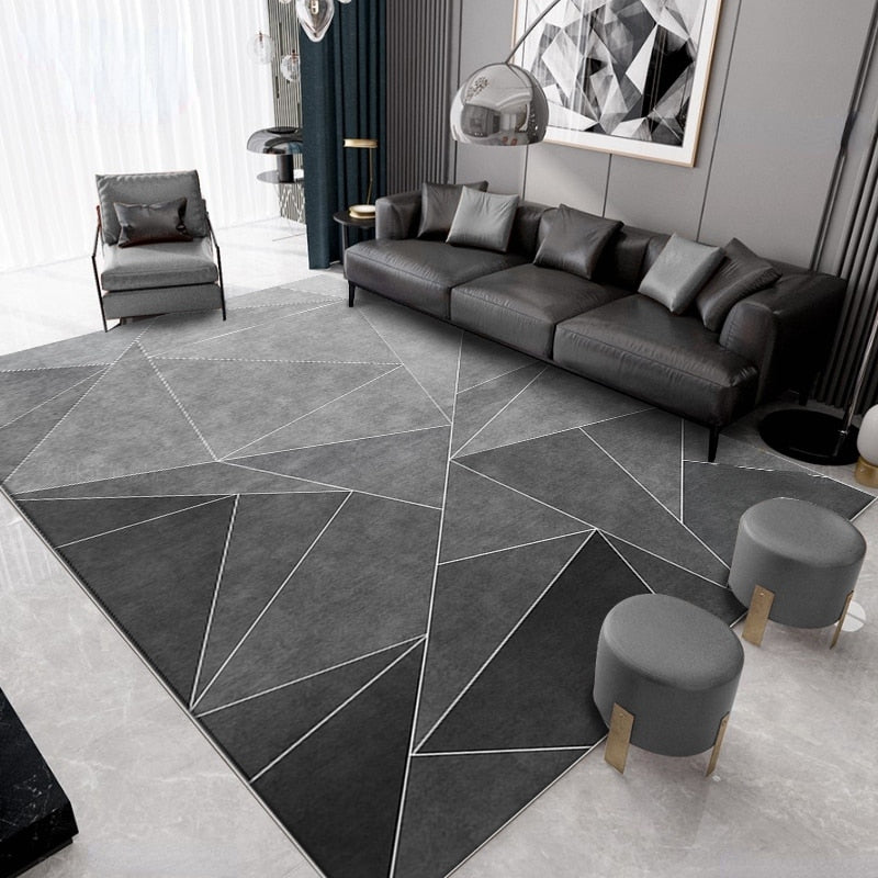 Nordic Marble Geometry Rug