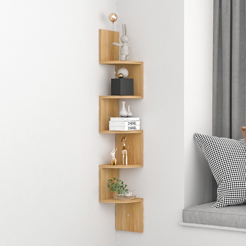 Modern Home Decor Corner Book Shelf