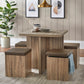 5-Piece Dexter Dining Set with Storage Ottoman