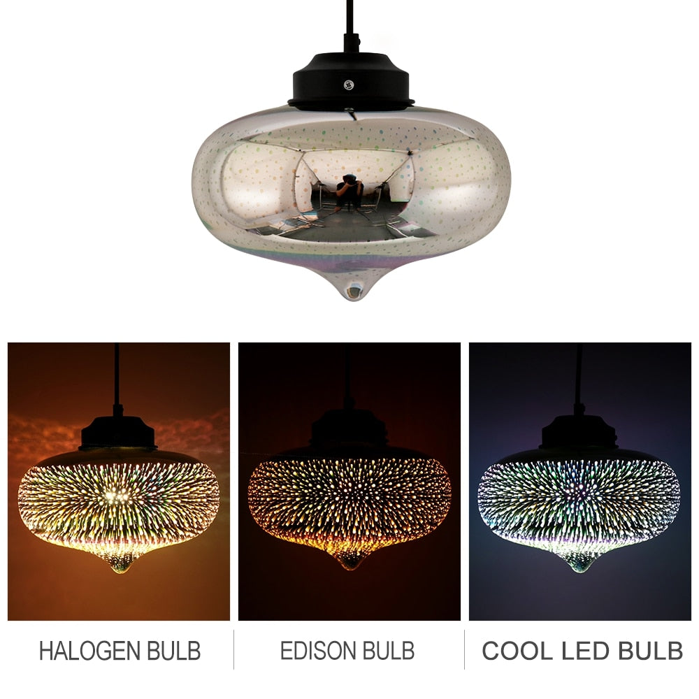 Modern 3D Stained Glass LED Light