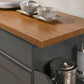 Hodedah Kitchen Cart with Spice Rack plus Towel Holder