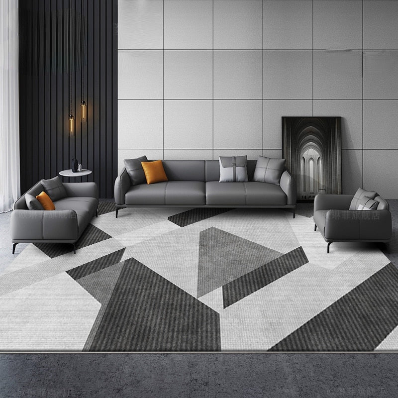 Nordic Marble Geometry Rug