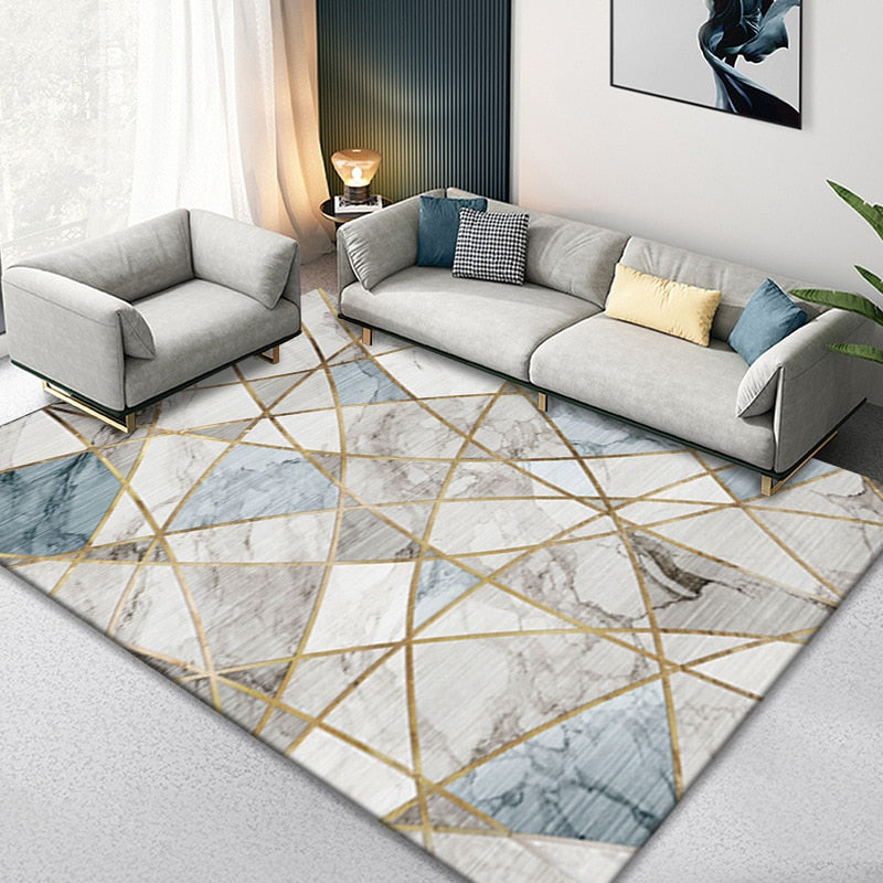 Nordic Marble Geometry Rug