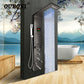 OUBONI  Digital Shower Panel ,with LED Rain Waterfall, Shower Spa Jets , and a  Bath Shower Mixer Faucet