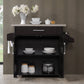 Hodedah Kitchen Cart with Spice Rack plus Towel Holder