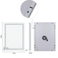 Large LED Vanity Mirror Wall Mounted Anti-Fog Dimmable Makeup Mirror